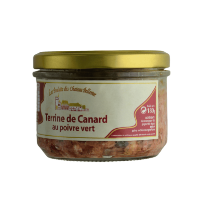etiquette descriptive des valeurs nutritionnelle de la terrine de canard au poivre vert